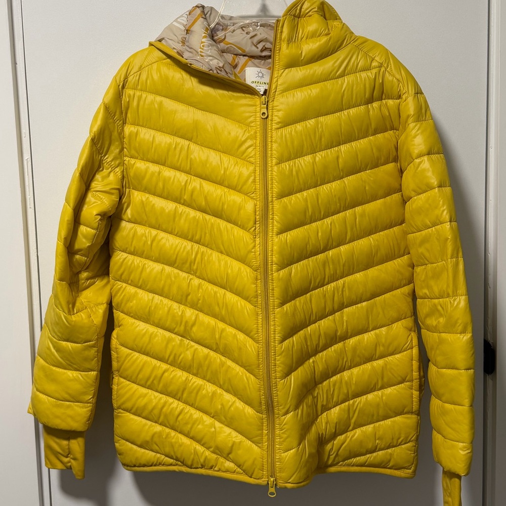 Offline by Aerie Yellow Puffer Coat | Size S